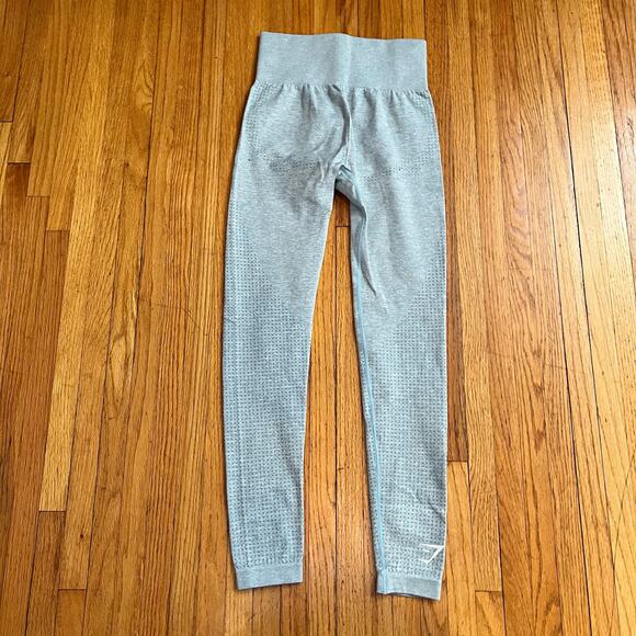 Gymshark Leggings Womens Small Vital Seamless Green Gray - Picture 3 of 8